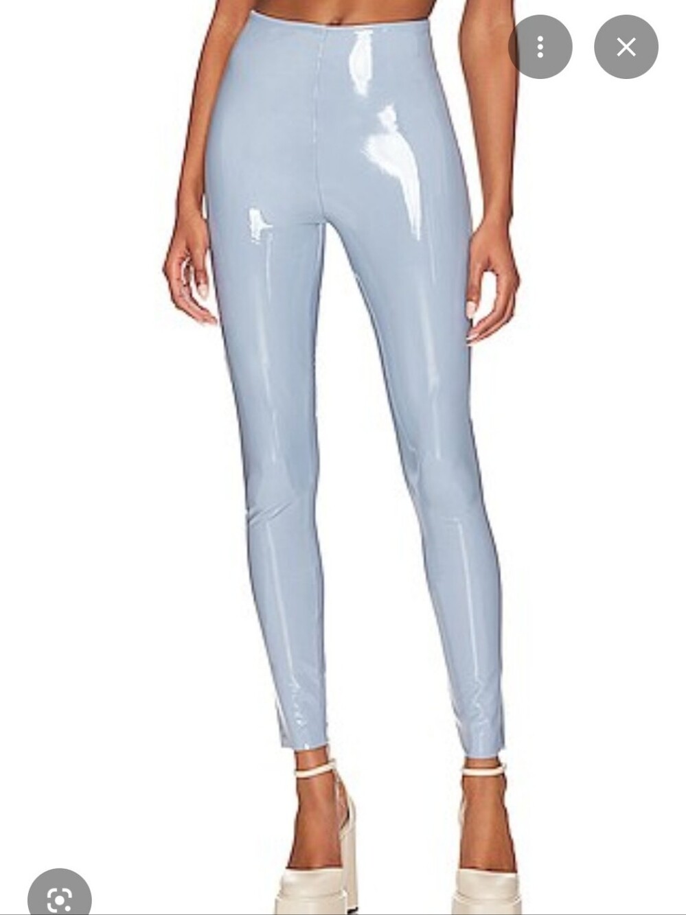 Commando Faux Patent Leather Legging in Vintage Blue Size Medium